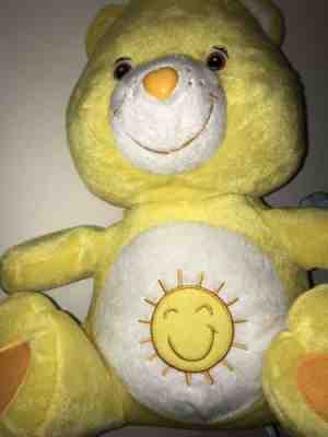 FUNSHINE CARE BEAR 2004 NANCO 15” Yellow Plush Brand New NWT Toy Never Used Soft