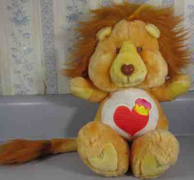 Vtg. Care Bear Cousins Stuffed Plush Brown BRAVEHEART Brave Heart Lion 1984