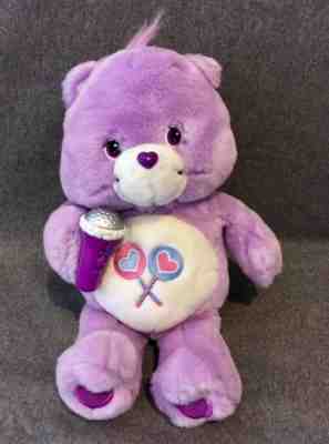 Care Bears Joking Talking Share Bear 13" Inch - Plush Purple 2004 - Microphone