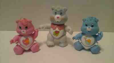 Vintage Care Bears - Grandmother, Baby Hugs & Baby Tugs Bears PVC Figurine Toys