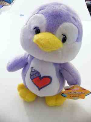Cozy Heart Penguin CareBears Purple Plush  Collectors Edition - Care Bears