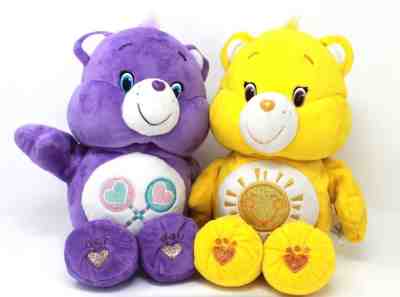 Lot of 2 Care Bears Funshine & Share Bear Sing-a-Long Plush 2015 Interactive  
