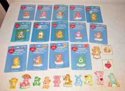 27 Vintage Care Bears & Cousins Magnets NIP & Loose Good Luck + GLOBAL SHIPPING