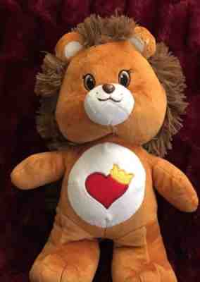 Care Bear Cousin Braveheart Lion Plush 12” Heart Kellytoy Toy 2016 Stuffed EUC