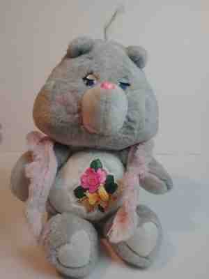 Original Care Bear Grams Bear Vintage (1983)  With Pink Shawl 16 inch
