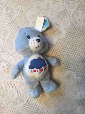  Care Bears Grumpy Original GRUMPY Care Bear Plush 2002 Blue Feet Rain Cloud nwt