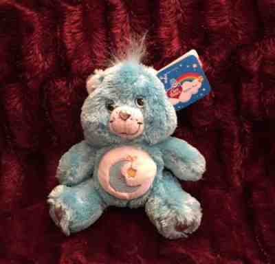 Bedtime Care Bear Plush Floppy Fluffy Special Edition NWT SILVER Blue Moon 6”