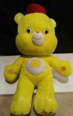 RARE Care Bears FUNSHINE BEAR Plush Bright & Sunny Yellow 2007 19 inch NANCO