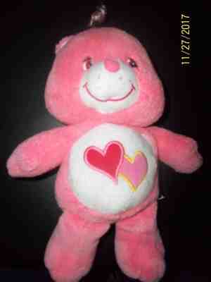 Care Bears Pink LOVE a LOT Bear Rattle Plush Baby Toy 2004 10