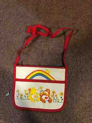 VINTAGE 1982 AMERICAN GREETINGS CARE BEARS SMALL TOTE HANDBAG PURSE  <<NEW