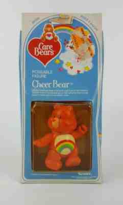 New Vintage 1982 Kenner Care Bears Poseable Figure Cheer Bear Pink Rainbow Mint