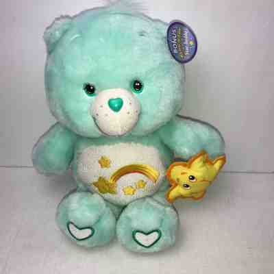 Care Bears Wish Glow-A-Lot Teddy Bear Glow in the Dark Toy Star Buddy 2003 NEW