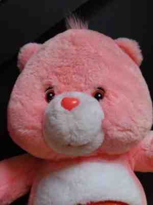 2002 Care Bear Plush Pink Cheer Rainbow Approximately 13 inches 