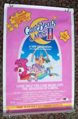 Care Bears 2 Movie Vintage Original Video Promo Poster Rolled EX UNUSED 1986
