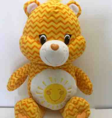 Care Bears Yellow Funshine Sunshine Plush Bear Chevron Jumbo 20in 