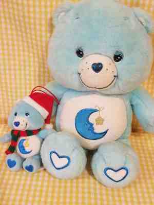 Care Bear Blue Bedtime Bear glow in the dark and Holiday friend 2006 Stuffed VGC