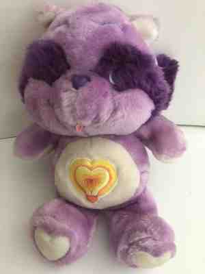 Care Bear Cousins Purple Bright Heart Racoon 1984 Kenner Vintage