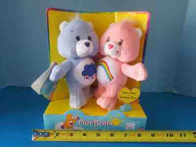 Vintage 2002 Cuddle Pairs Cheer & Grumpy Care Bears #31730 Play Along NIB