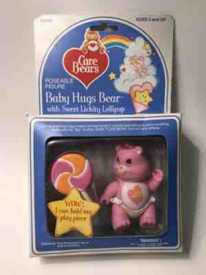 Vintage Kenner Care Bears BABY HUGS BEAR Poseable Sweet Lickity Lollipop 1984