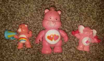 Care Bears Figures Posable Love A Lot Bear Cheer Bear Lotsa Love Elephant 1980s 