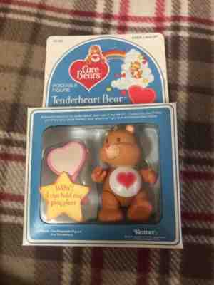 New Kenner Care Bears Tenderheart Bear With Caring Heart Mirror Poseable Figure