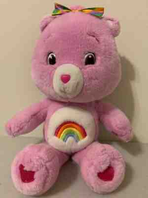 Care Bears CHEER BEAR Rainbow Bow Pink 14