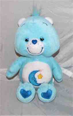 Care Bear Bedtime Bear 8 Inch Bean Bag Plush Light Blue Toy 2002 Moon Star