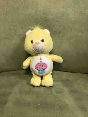 Birthday Bear Care Bear Plush Yellow Cupcake 2003 9”