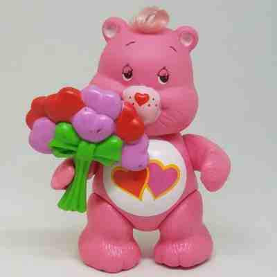 Vintage Care Bears Poseable Figure Love-A-Lot 1983 Kenner Bouquet of Hearts