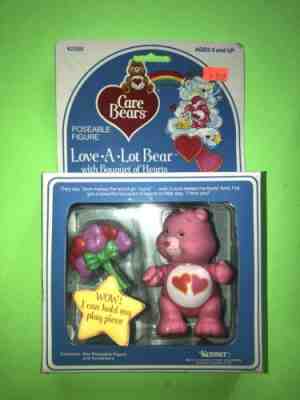 Care Bears Vintage Poseable Love-A-Lot Bear & Bouquet Figure By Kenner! NEW!