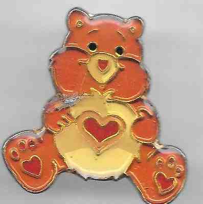 Vintage Care Bears Tender Heart Bear old enamel pin