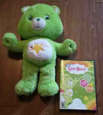 Care Bears OOPSY BEAR Lime Green 14in Soft Plush 2007 w/dvd