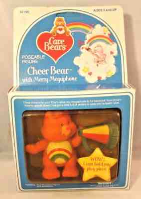 Care Bears Cheer Bear With Merry Megaphone Poseable Figure Kenner 1984 Vintage