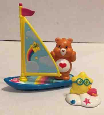 Care Bears Care A Lot Windsurfer Star Buddy Figure Beach Party Playset Set