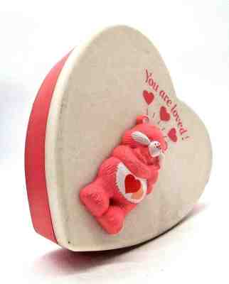 VTG Care Bears Tender heart Bear 3D Heart Shaped Trinket Box 1983 Am Greetings