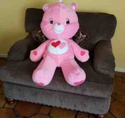 Big Care Bears Pink Heart LOVE O LOT BEAR Plush GIANT Doll 45