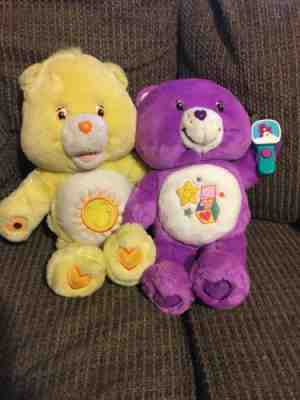 ?CARE BEAR INTERACTIVE HIDE AND SEEK 12" PLUSH And Holding Hands Fun-shine Bear