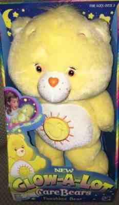 GLOW A LOT Care Bear Funshine Glow in the Dark yellow bear 12