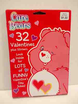 Care Bears American Greetings Valentines Day Cards 32 Cards Plus 24 Stickers NIB