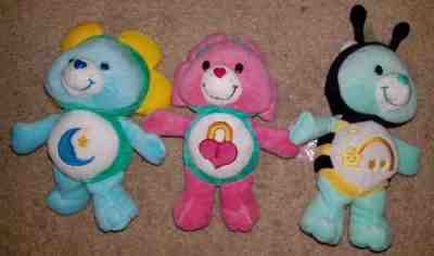 Care Bears 8” Natural Wonders Special Edition lot of 3 Secret Wish Bedtime
