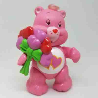 Vintage Care Bears Poseable Figure Love-A-Lot 1983 Kenner Bouquet of Hearts