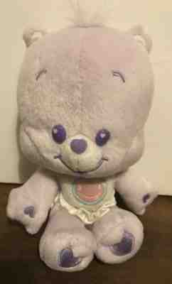 Care Bear Baby Cub Plush Stuffed Animal Smile Face Purple