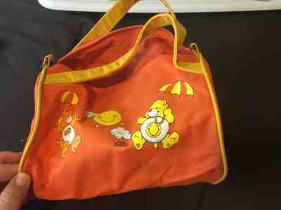 Vintage Care Bears Bag 80's Carebears Retro orange lunch bag