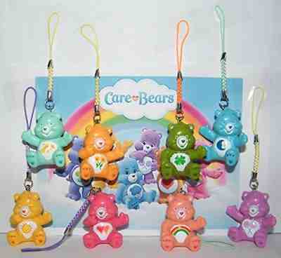 Care Bear Deluxe Party Favors Goody Bag Fillers Set of 8 Funny Dangler Figures w