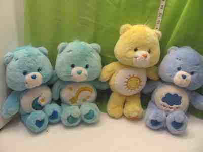 Lot 2002 TCFC Care Bear Nightime, Wish, Funshine, Grumpy, Coud Bear 13” Plush 