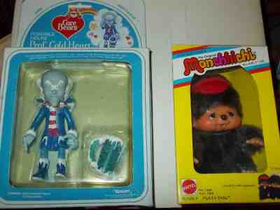 1980's Toys Care Bears Professor Cold Heart - NIP Monchhichi  Mattel New In Box