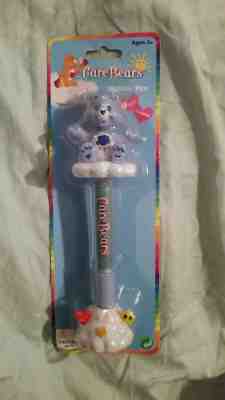 Grumpy Care Bear Wobble Pen & Stand 2002 with Cloud on Belly
