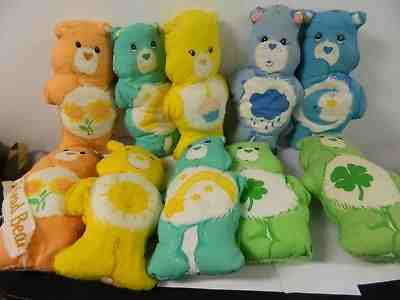 Vintage Care Bears Soft Pillow Bear Collection Set of 10