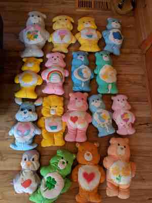 Lot Of 14 Vintage Care Bears Pillows Throw Pillow Dolls