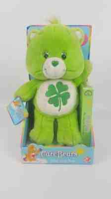 New Play Along Care Bears 2003 Green Good Luck Bear w/ VHS Cartoons Tape 